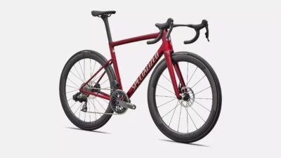velo de la marque specialized de couleur red sky/chrome decal