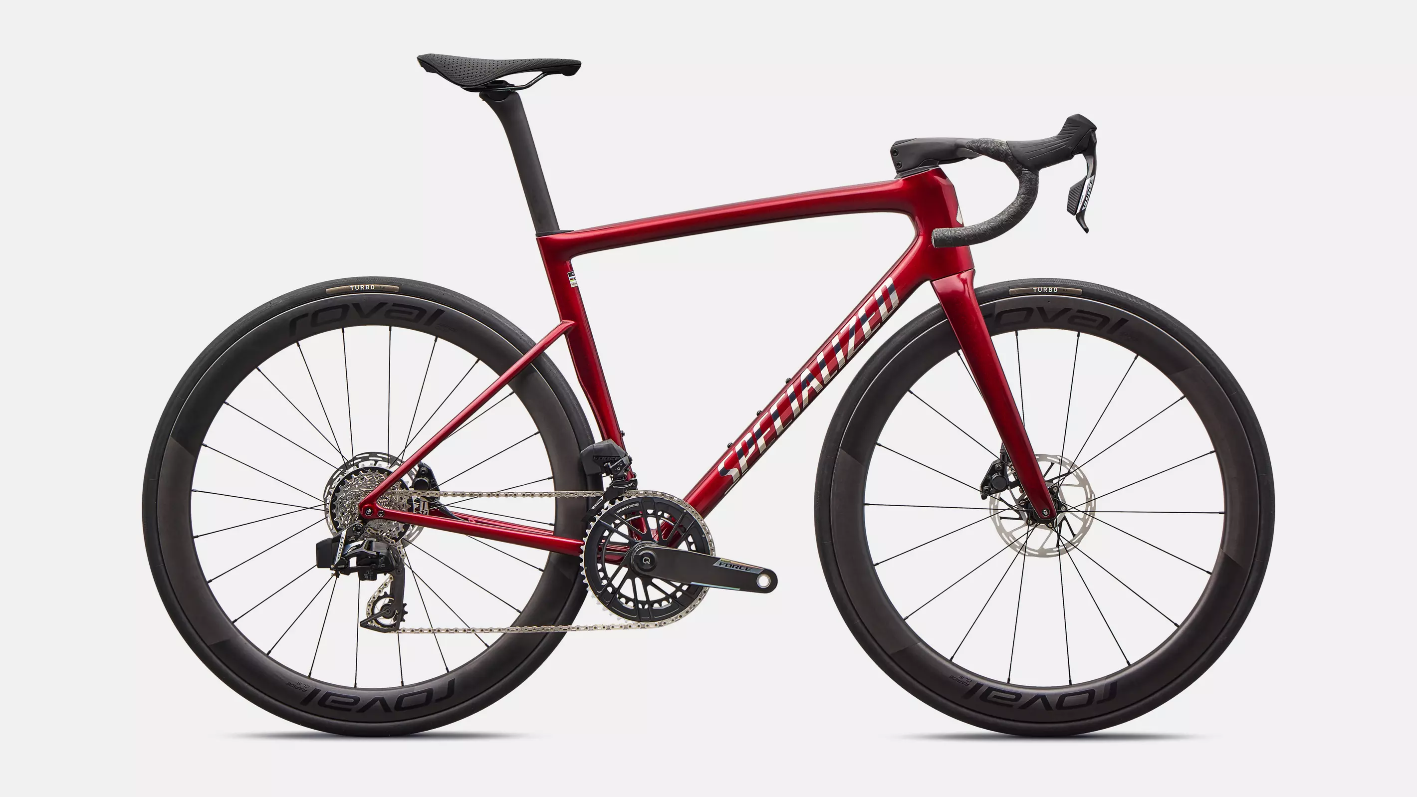 velo de la marque specialized de couleur red sky/chrome decal