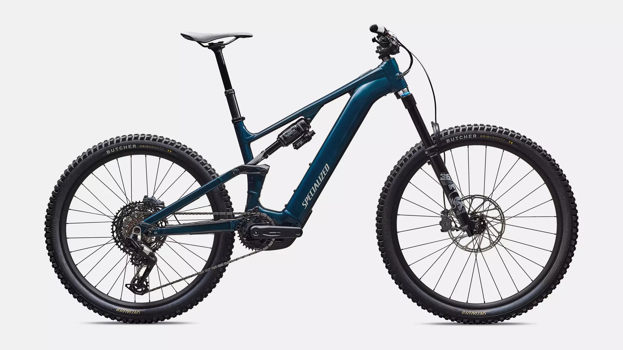velo de la marque specialized de couleur deep lake metallic/dune white