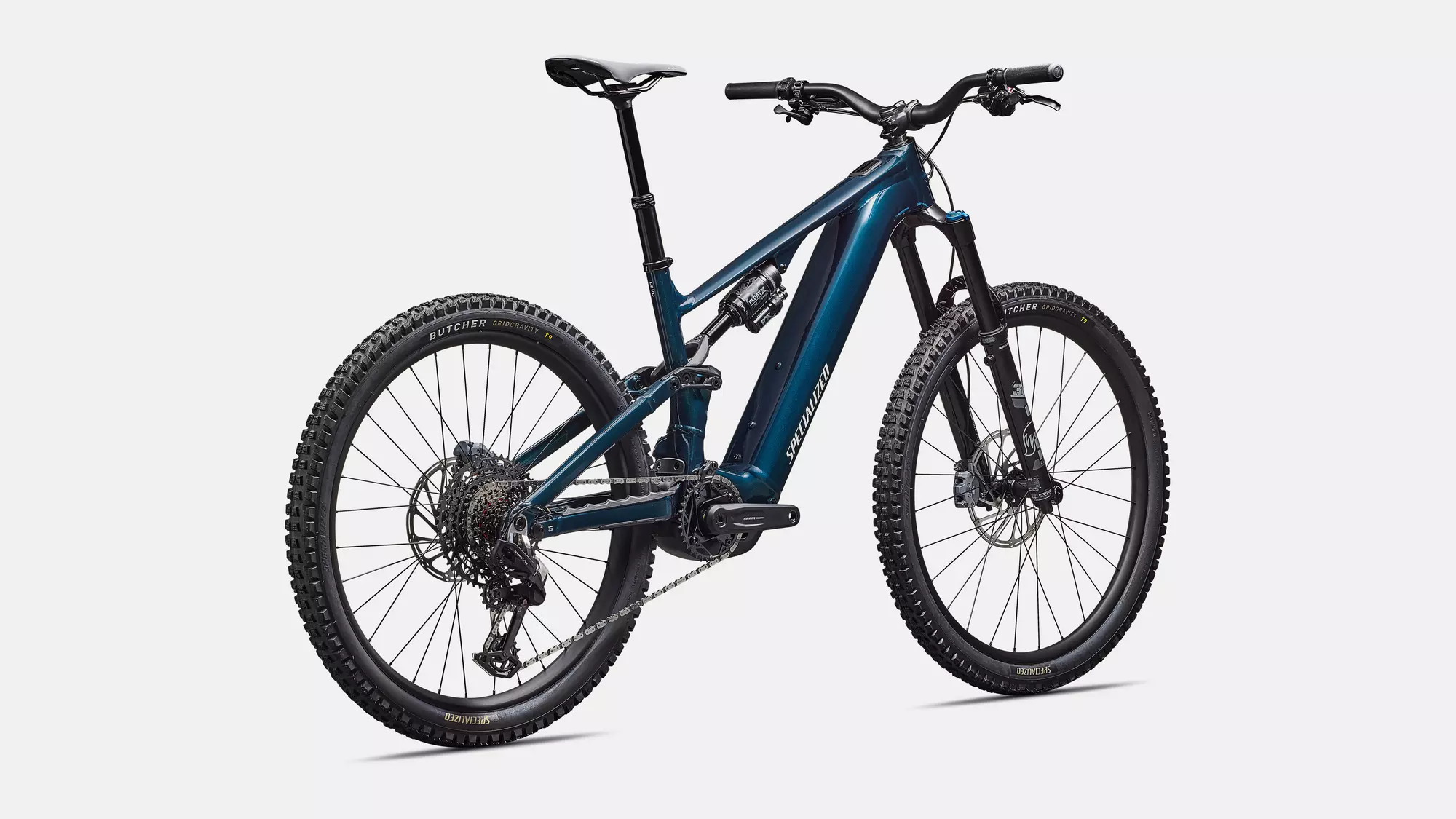 velo de la marque specialized de couleur deep lake metallic/dune white