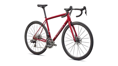 velo de la marque specialized de couleur sndstnmet/redtnt/silprl