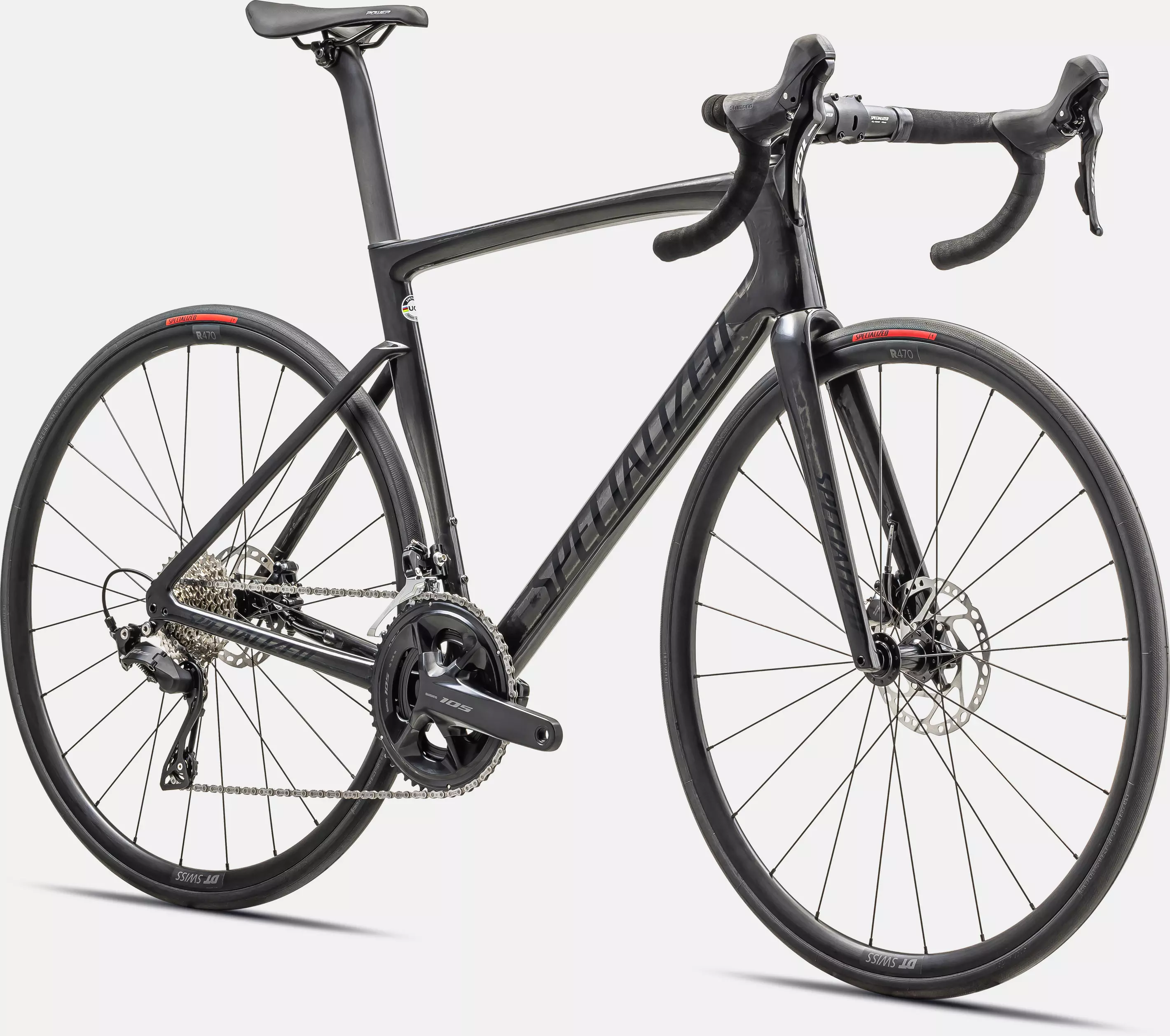 velo de la marque specialized de couleur carbon/metallic dark navy