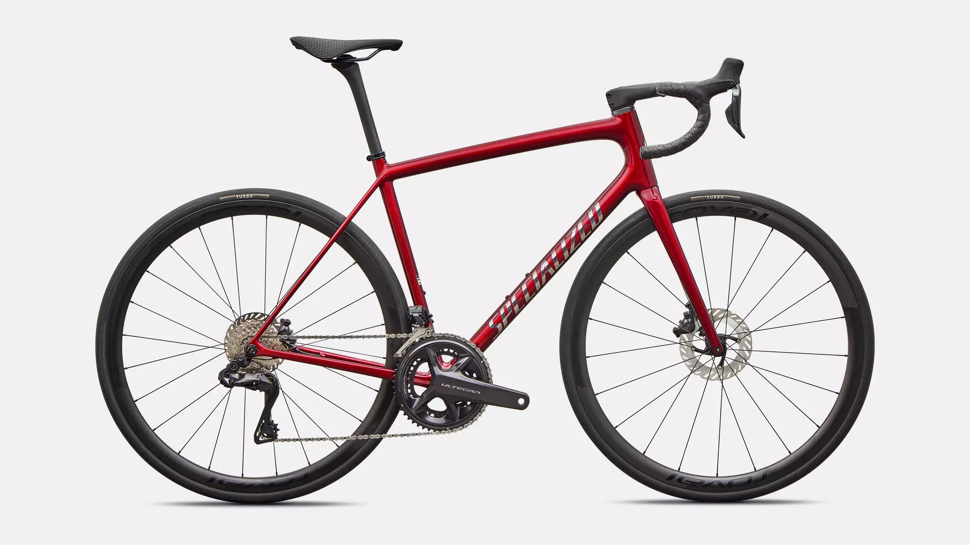 velo de la marque specialized de couleur red sky/chrome decal