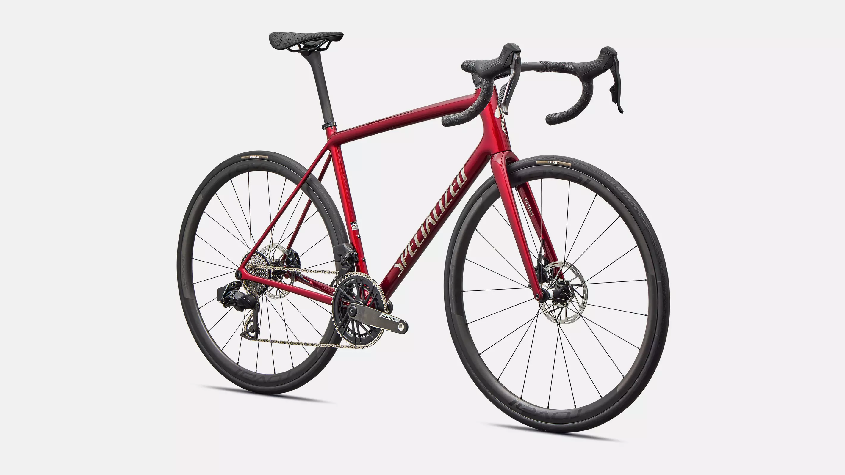 velo de la marque specialized de couleur red sky/chrome decal