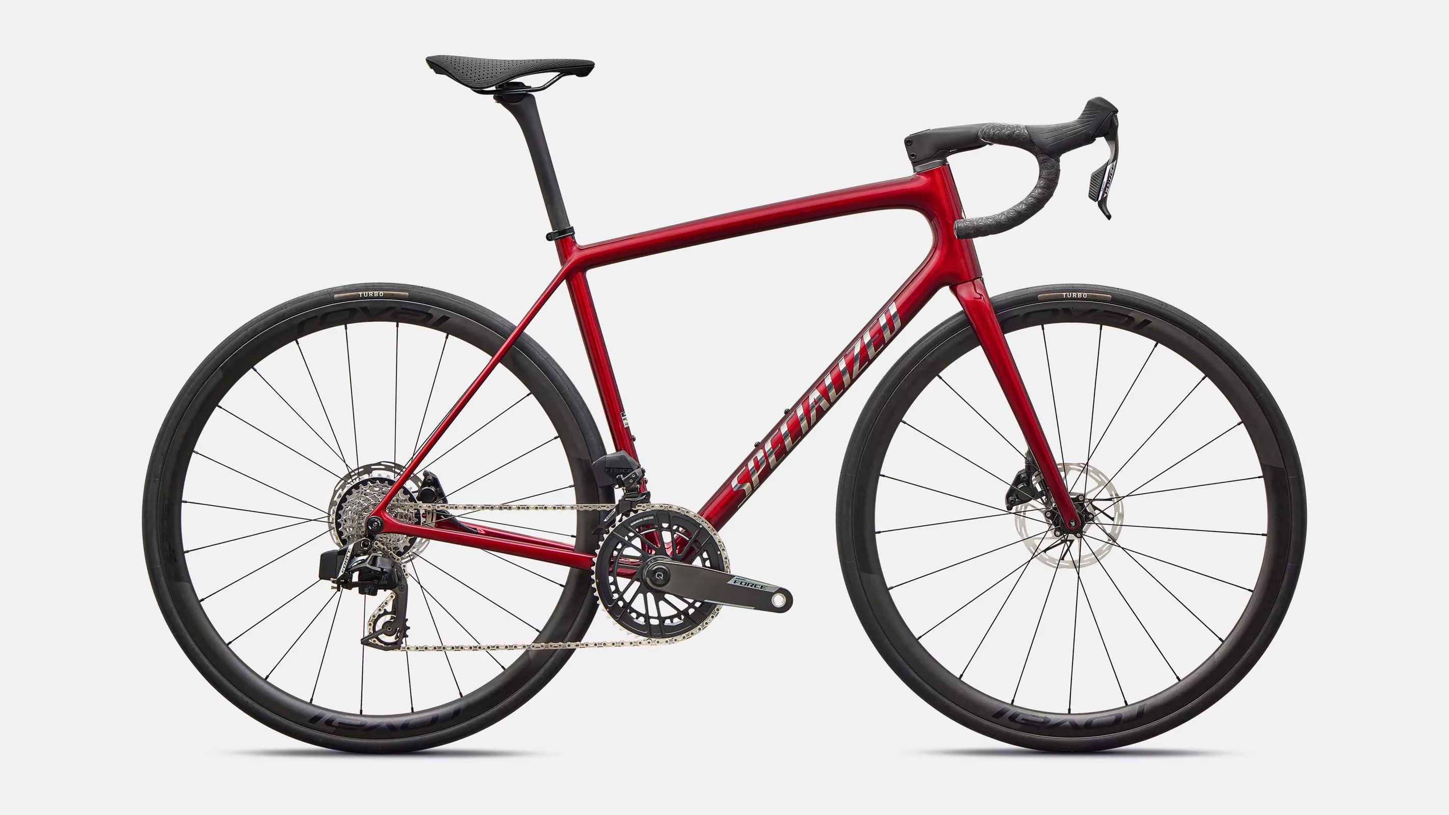 velo de la marque specialized de couleur red sky/chrome decal